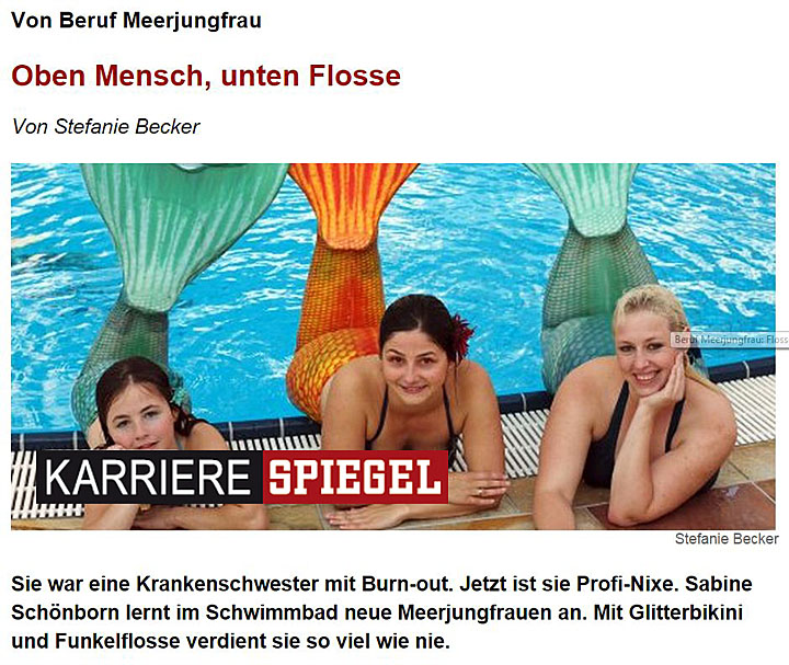 Spiegel Online: Von Beruf Meerjungfrau